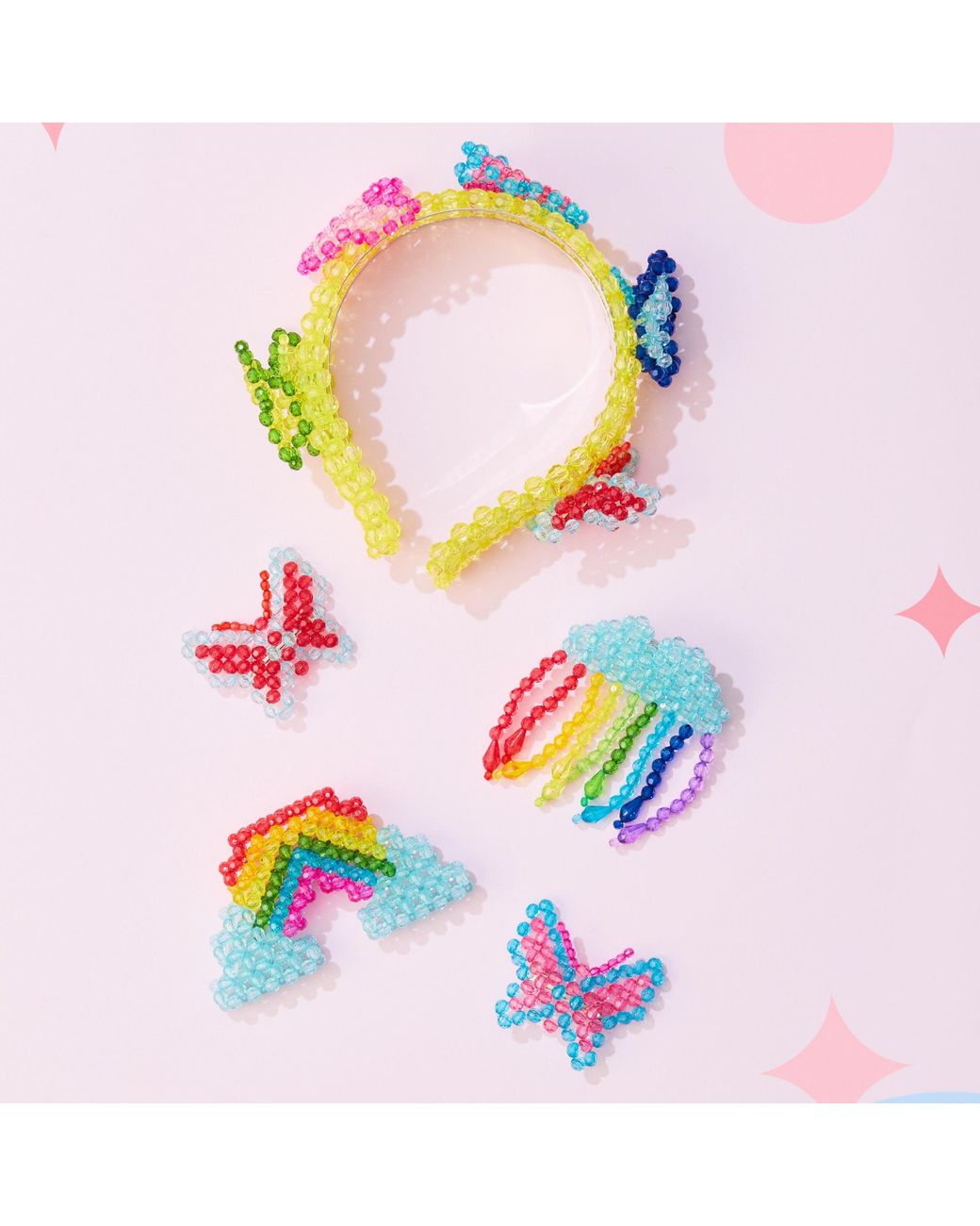 Tillie Beads Yellow Butterfly Garden Bead Headband
