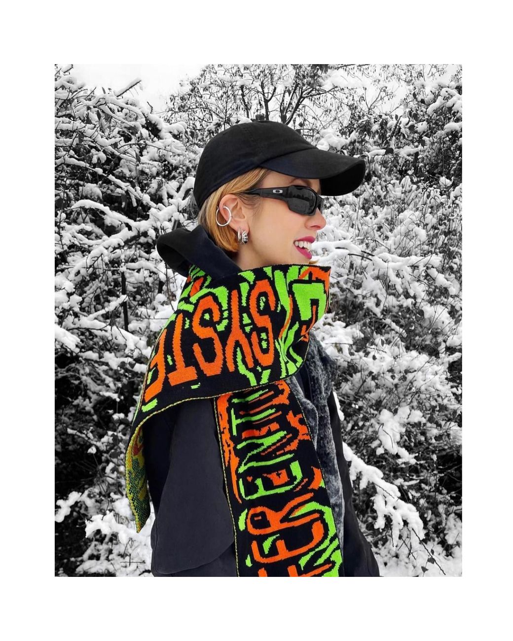 INGMARSON Green Odd Wiring Wool & Cashmere Scarf for men