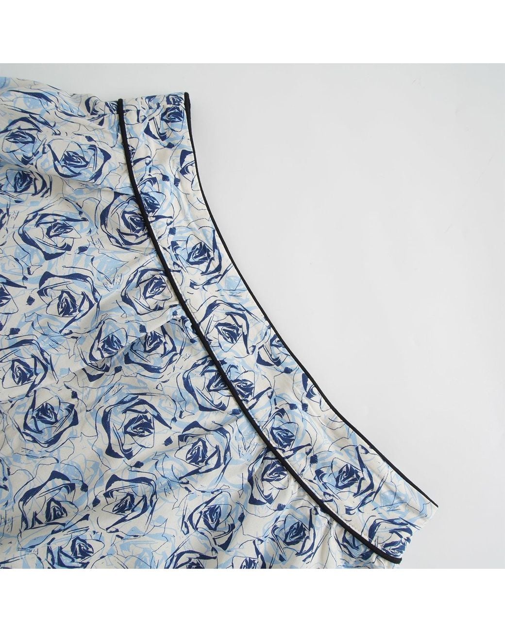 Smart and Joy Gray Floral-Print Cotton Midi Skirt