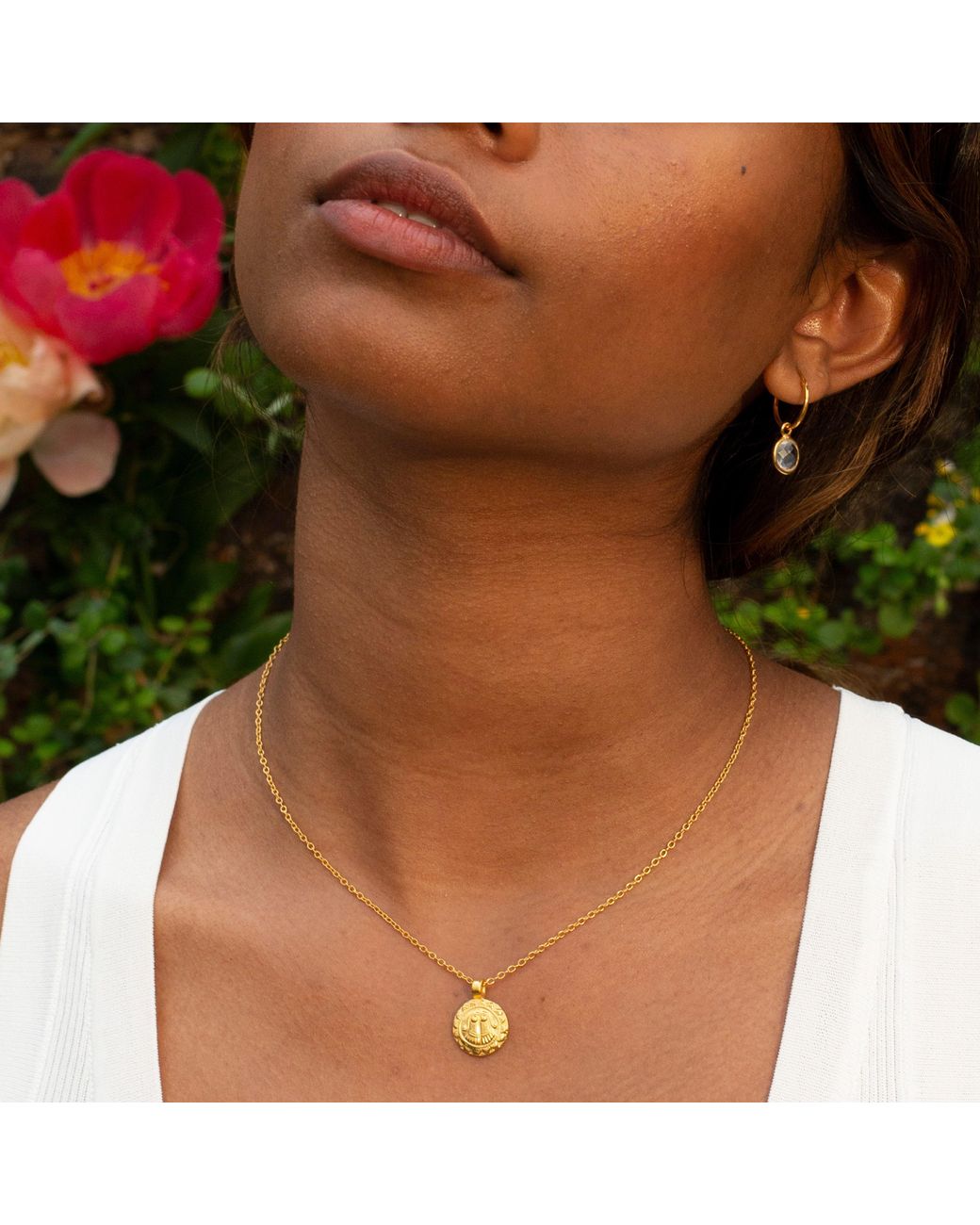 Goddess Charms Metallic Goddess Of Protection Charm Necklace