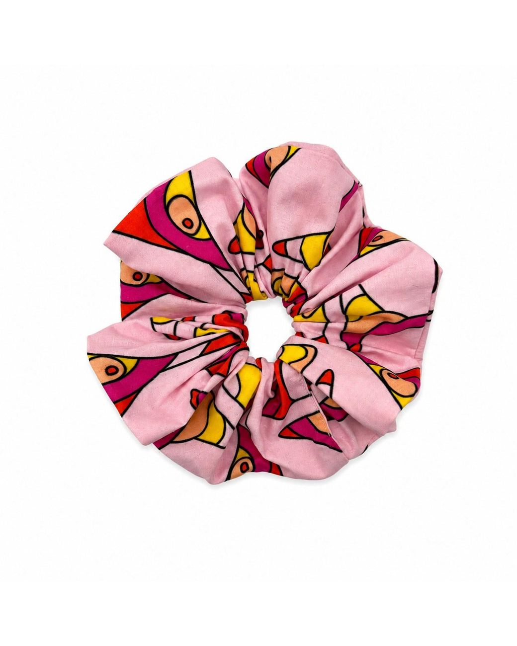 Julia Clancey Pink Super Sized Strawberry Martini Recycled Cotton Scrunchy
