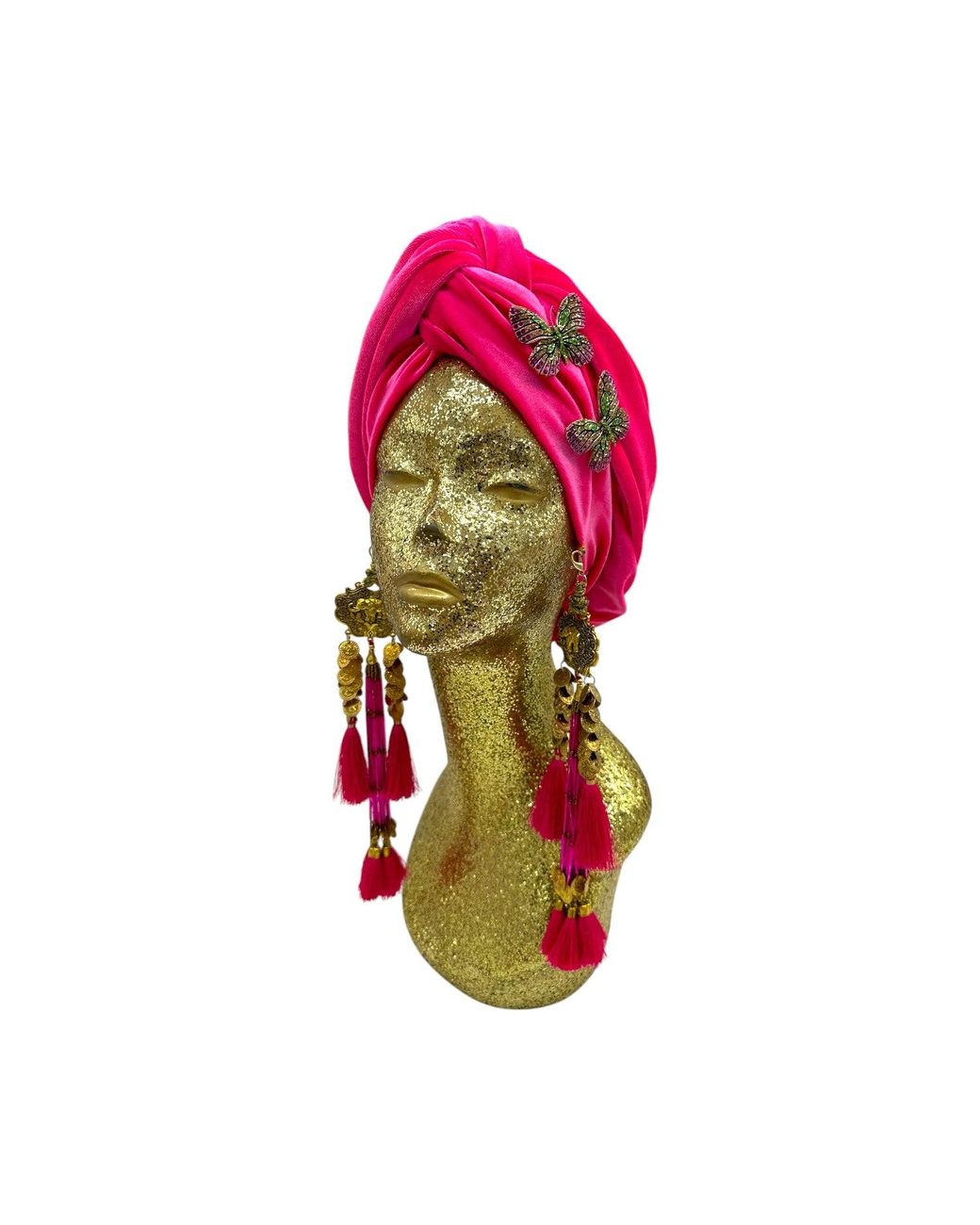 Julia Clancey Pink Dolly Butterfly's Dream Turban