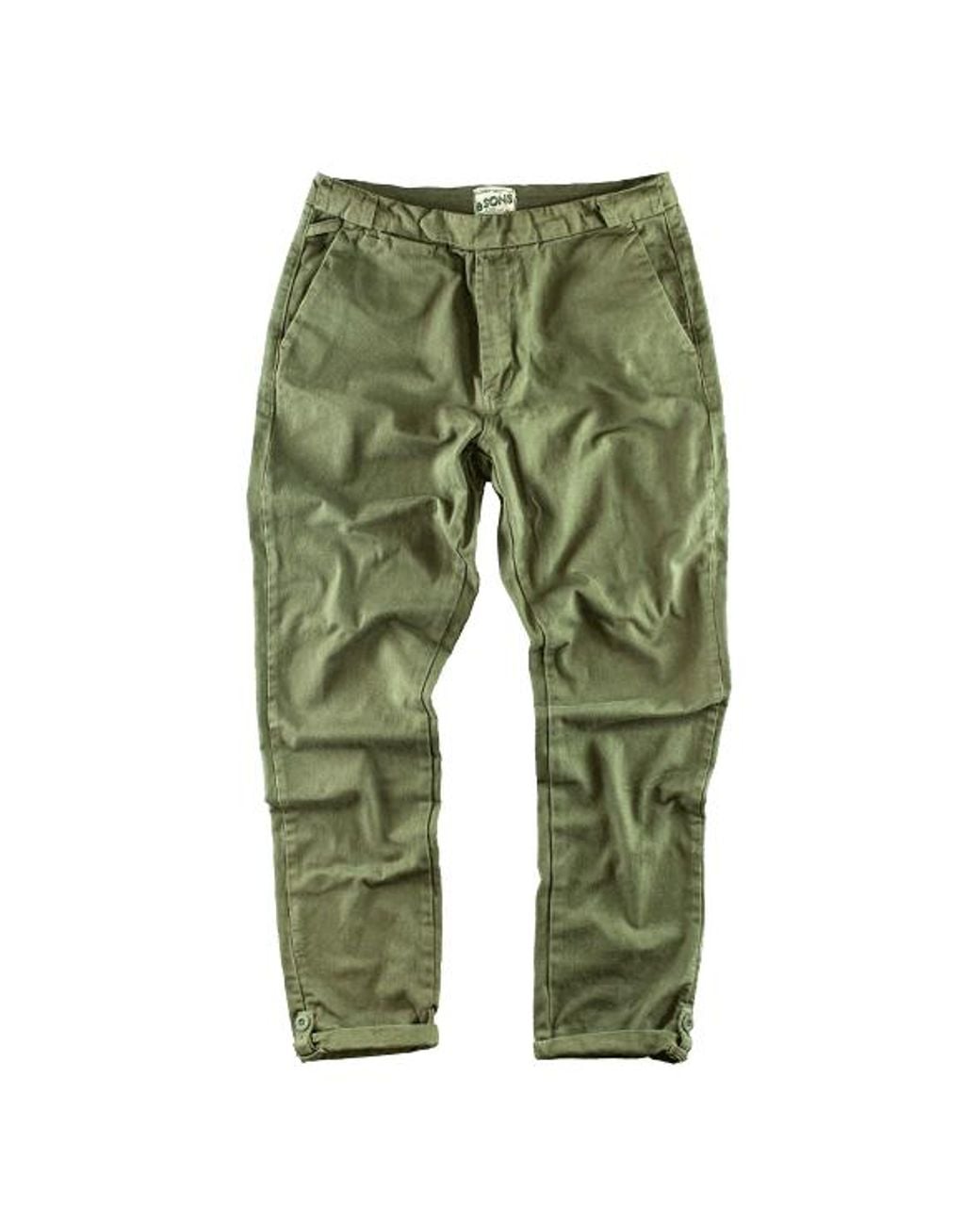 &SONS Trading Co Green Virgil Chino Army for men