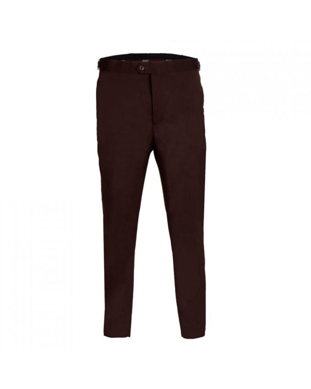 DAVID WEJ Red Aldo Plain Dress Trousers With Side Adjusters – for men