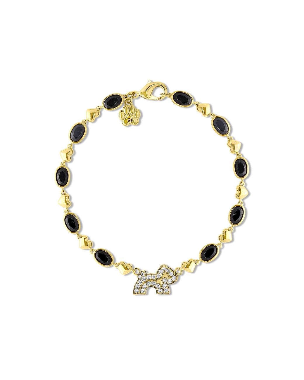 Cloud Haven Metallic Crystal Logo Bracelet
