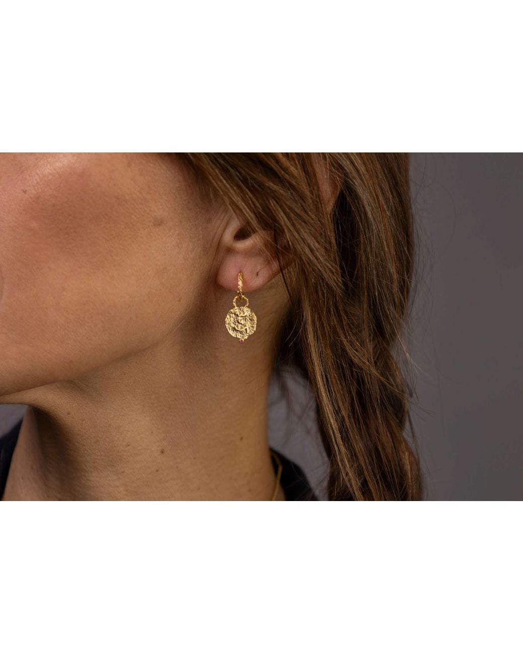Claire Hill Designs Metallic Know Your Worth Huggie Hoops