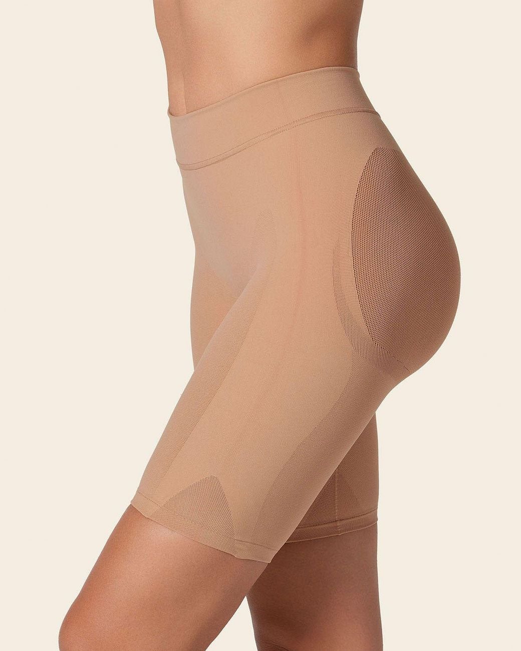 Leonisa Brown Well-Rounded Invisible Butt Lifter Shaper Short