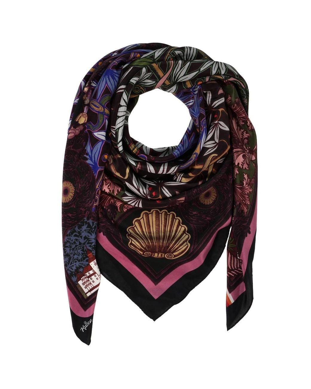 Kueen Purple Silk Scarf