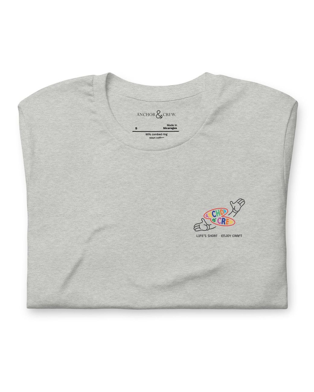 Anchor and Crew Gray Heather Enjoy Craft Dial-A-Local Organic Cotton T-Shirt for men
