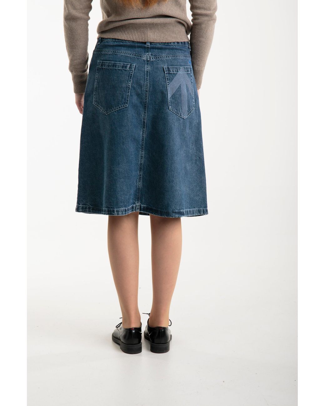 Reet Aus Blue Recycled Denim Skirt