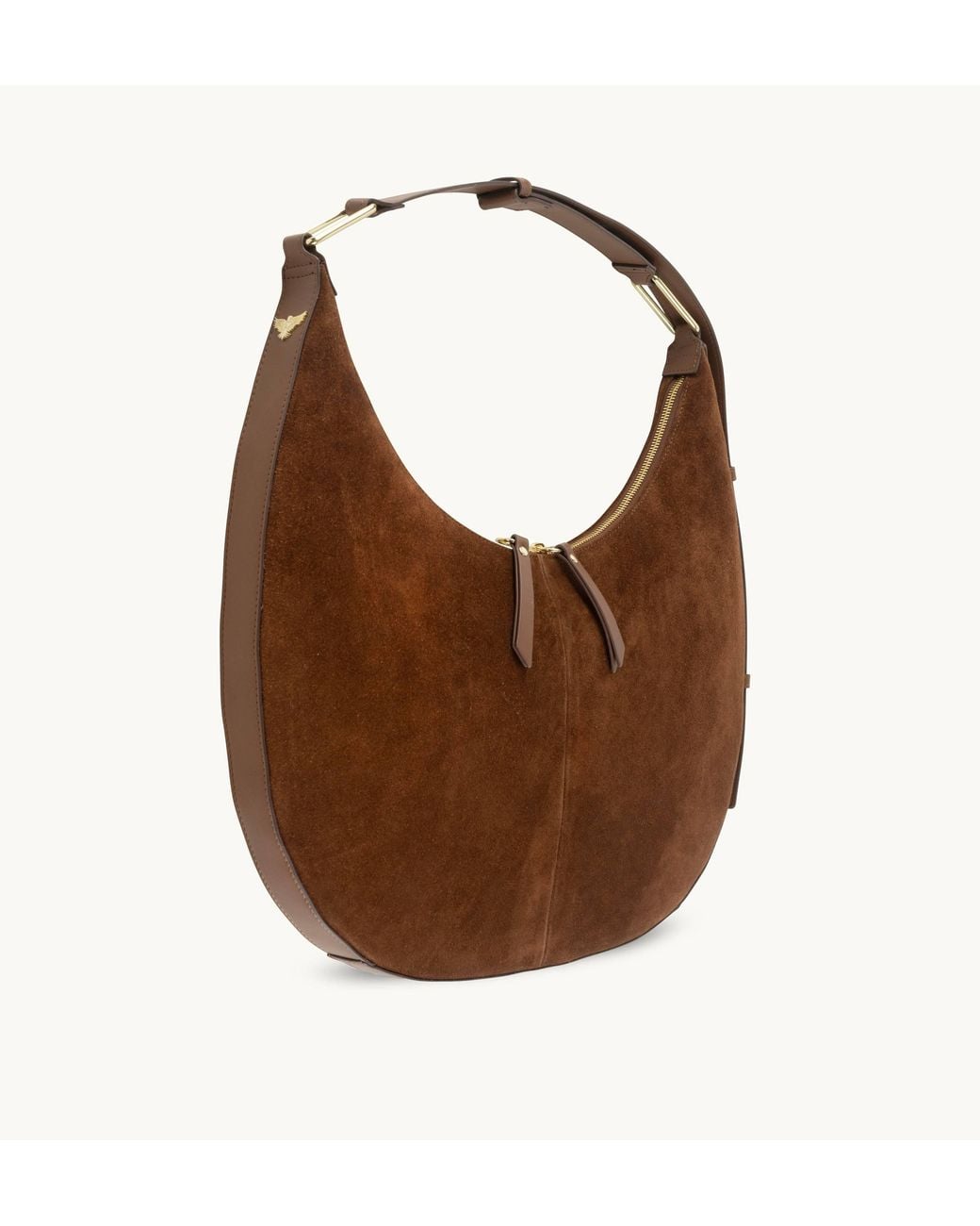 Apatchy London Brown The Nora Tan Suede Bag