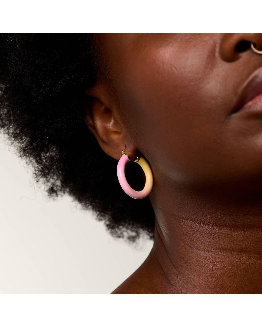 Dolcetto Designs Pink Tropicale Sunset Hoop