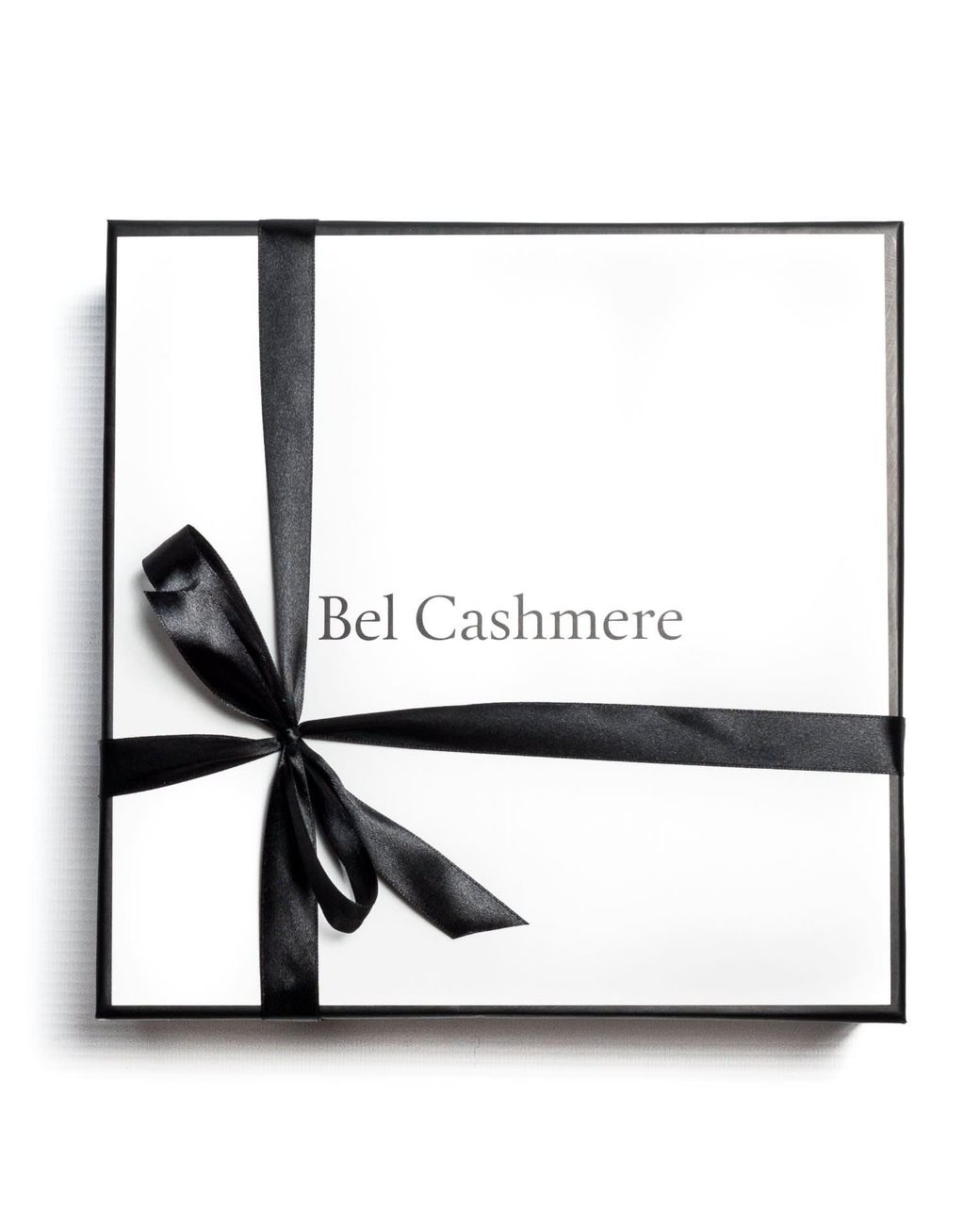 Bel Cashmere Gray Neutrals Ribbed Sleeves Organic Cashmere Sweater