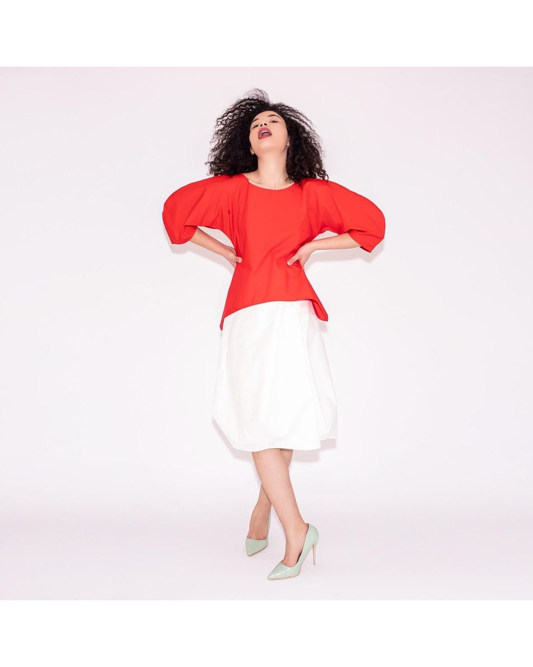 Bianca Popp White Wrapped Skirt