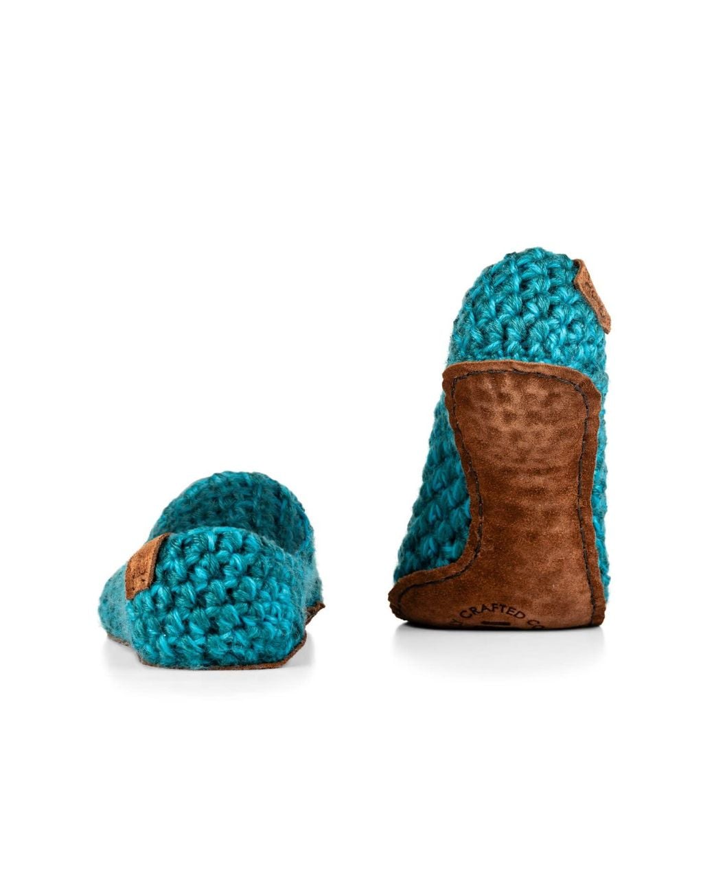 Kingdom of Wow Blue Handmade Wool Slippers For