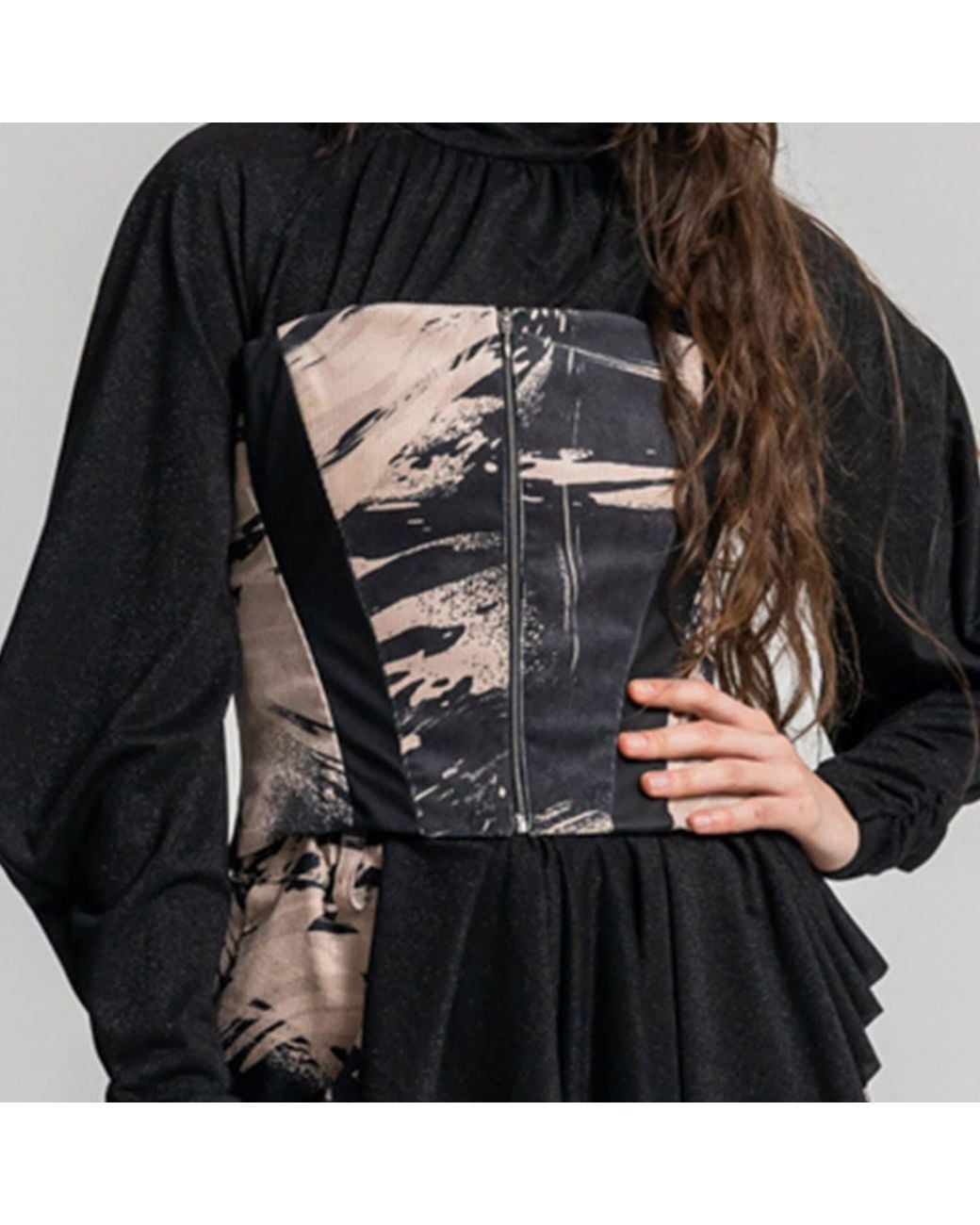 ARTISTA Black Amber Printed Corset