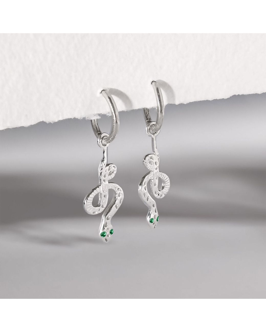 Charlotte's Web Jewellery Metallic Serpentina Sterling Huggie Hoops