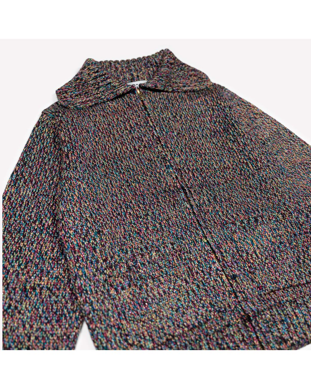 Gigi Knitwear Gray Goldie Zip Cardigan