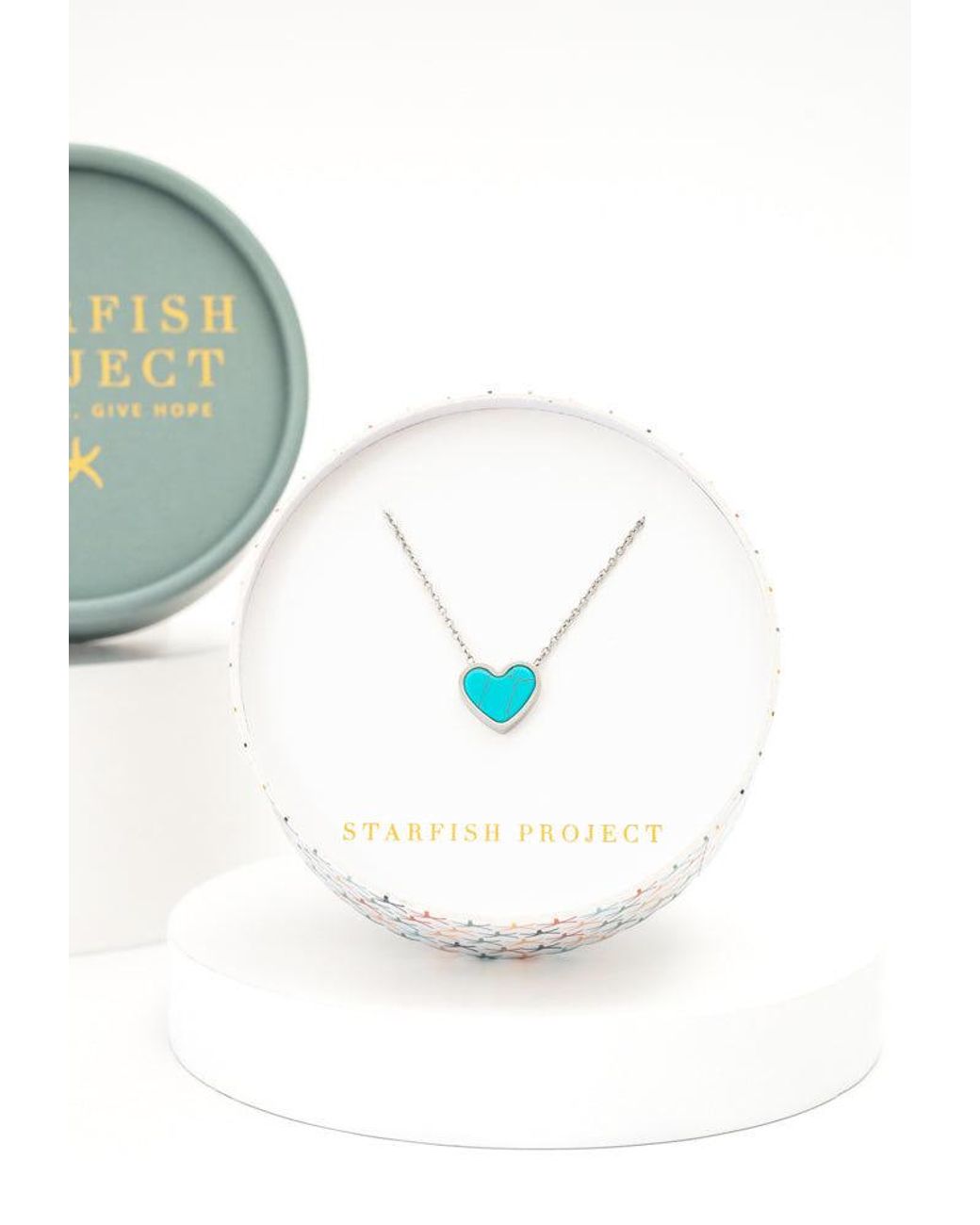 Starfish Project White Bay Heart Pendant Necklace