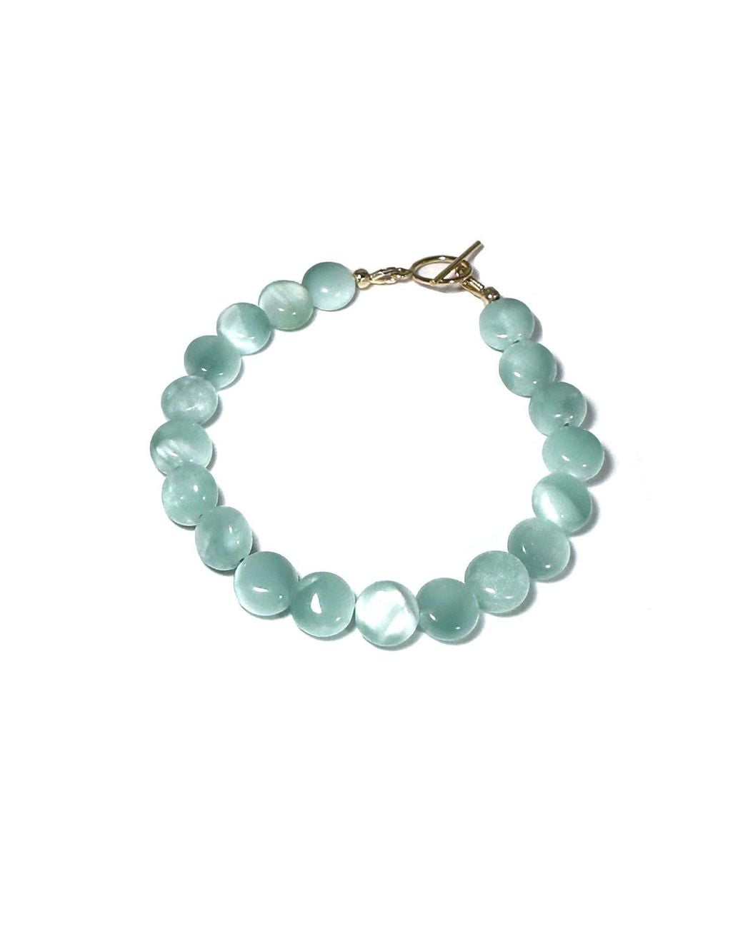 Rachel Nathan Blue Narrow Moonstone Coin Bracelet