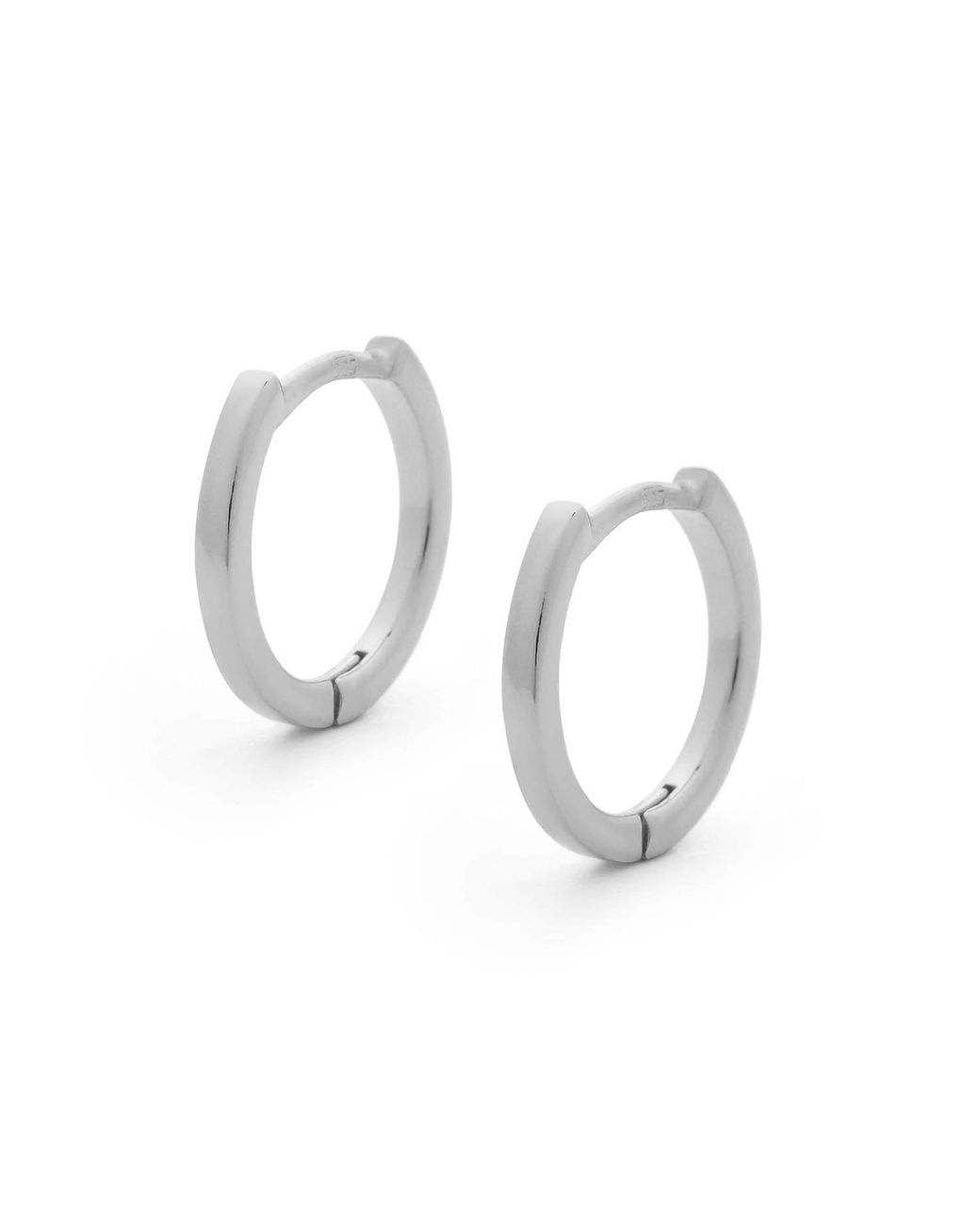 Nellou Jewellery Metallic Nell Hoop Earrings Sterling Medium-Large