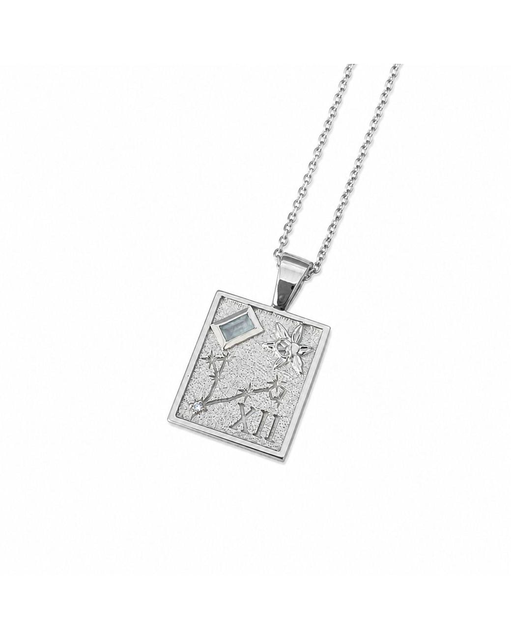 Cier White Pisces Zodiac Necklace