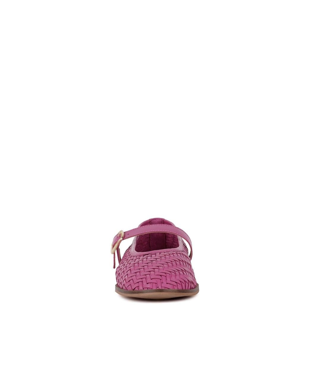 Rag & Co Purple Nazuka Real Leather Mary Janes