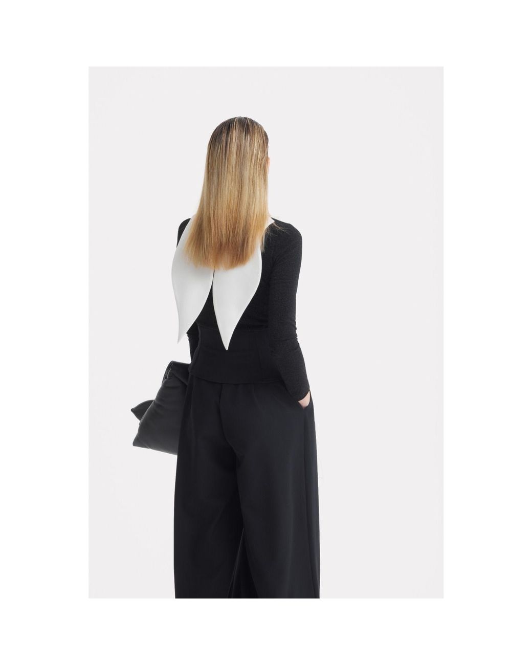 Julia Allert Natural Neutrals Oversized Satin Bib Collar