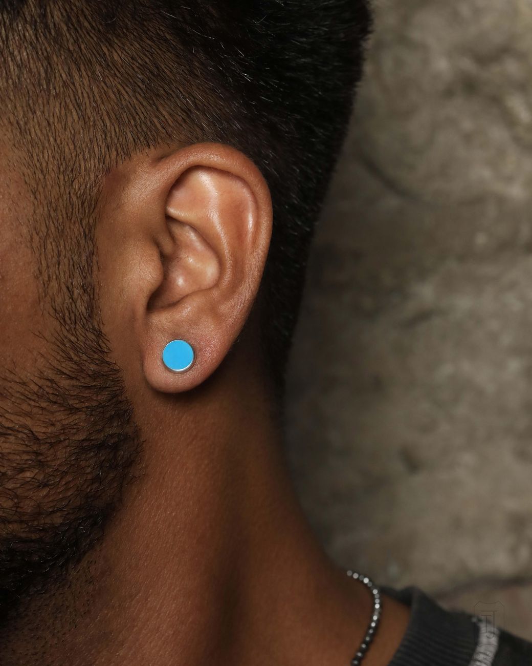The Jewelz Blue Sterling Studs for men