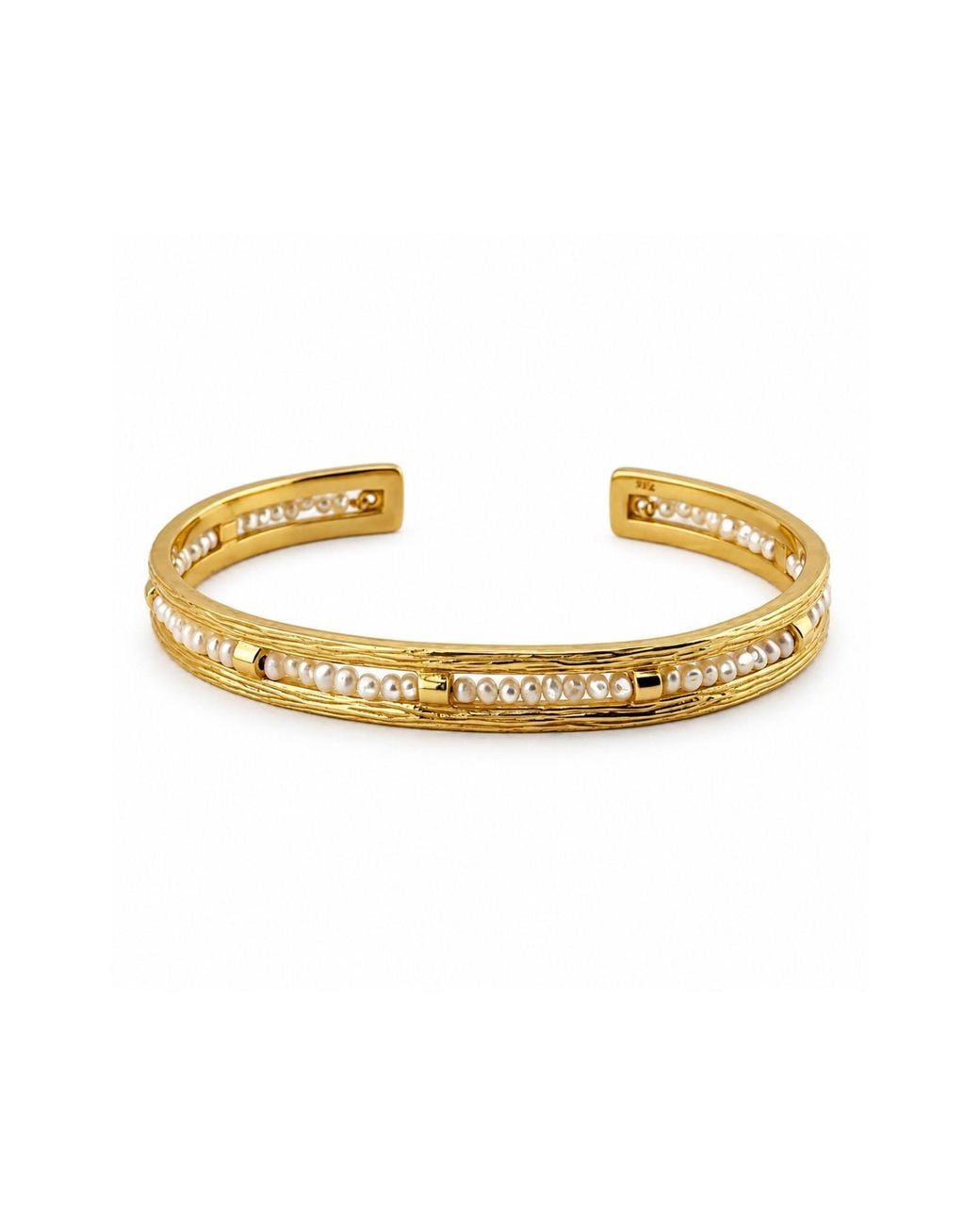 Lalinde Metallic Golden Pearl Whisper Cuff