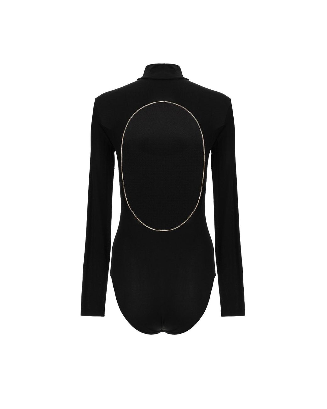 Lita Couture Black Viscose Open Back Top