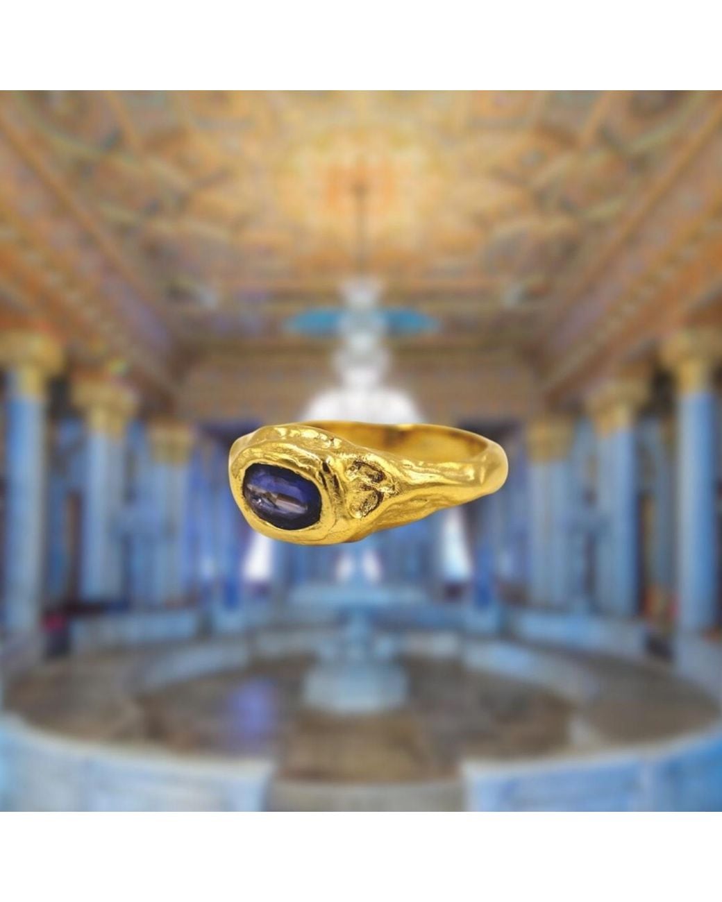1610Istanbul Metallic Topkapi Palace Kyanite Ring