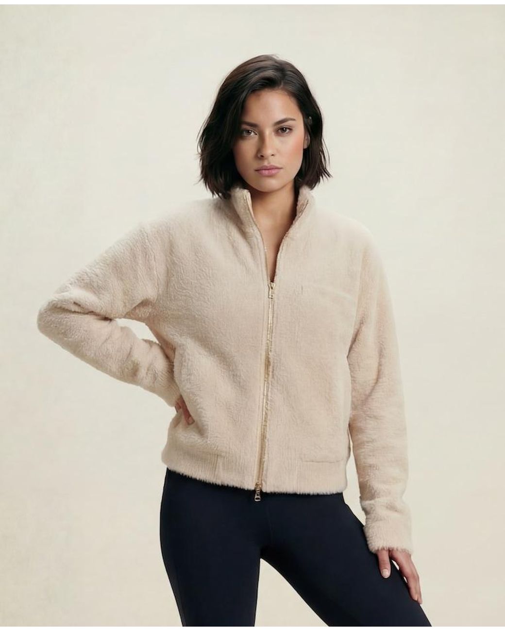 ROAV Natural Neutrals Everyday Emma Soft Double Zip Cardigan