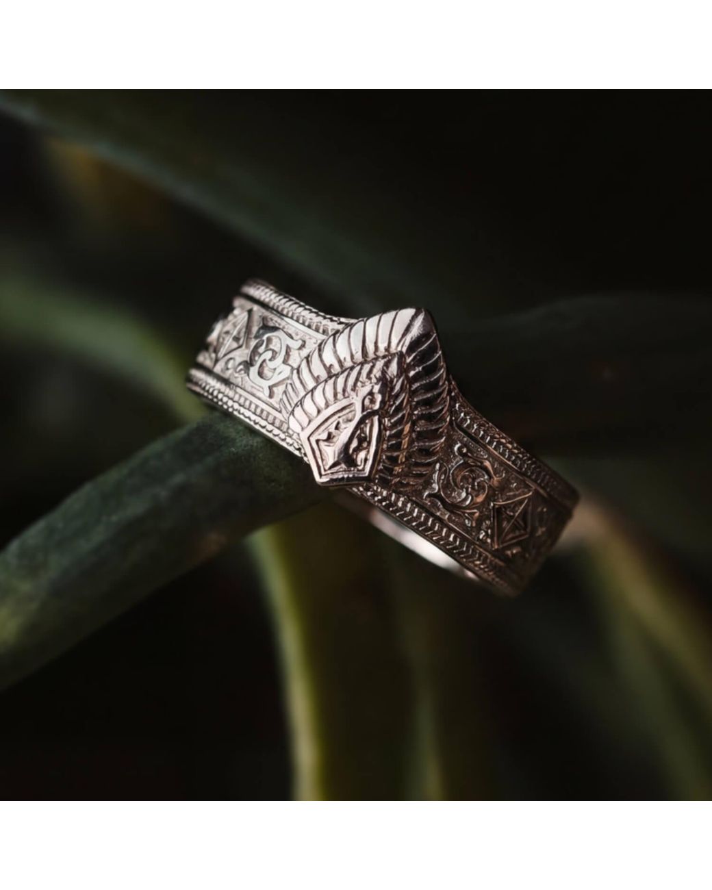 Azura Jewelry New York White Crown Of Evenfall Band Vermeil for men