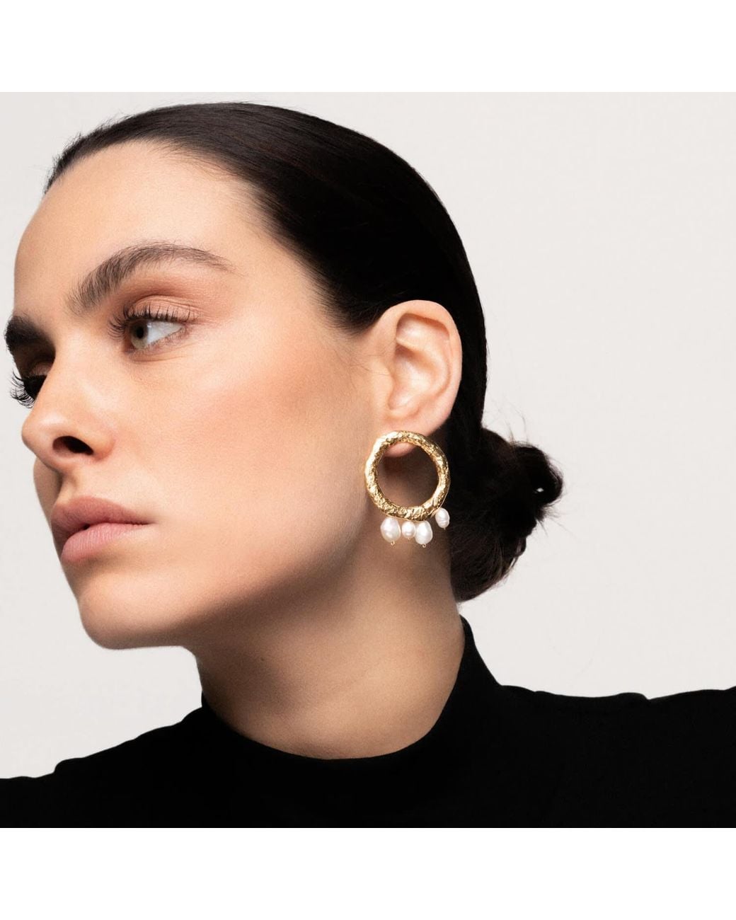 Lavani Jewels Multicolor Adara Gold Pearl Drop Earrings