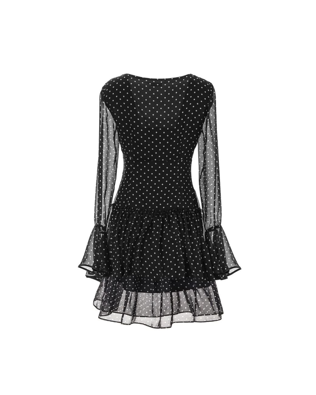 Lita Couture Black Mini Polka Dress With Ruffles