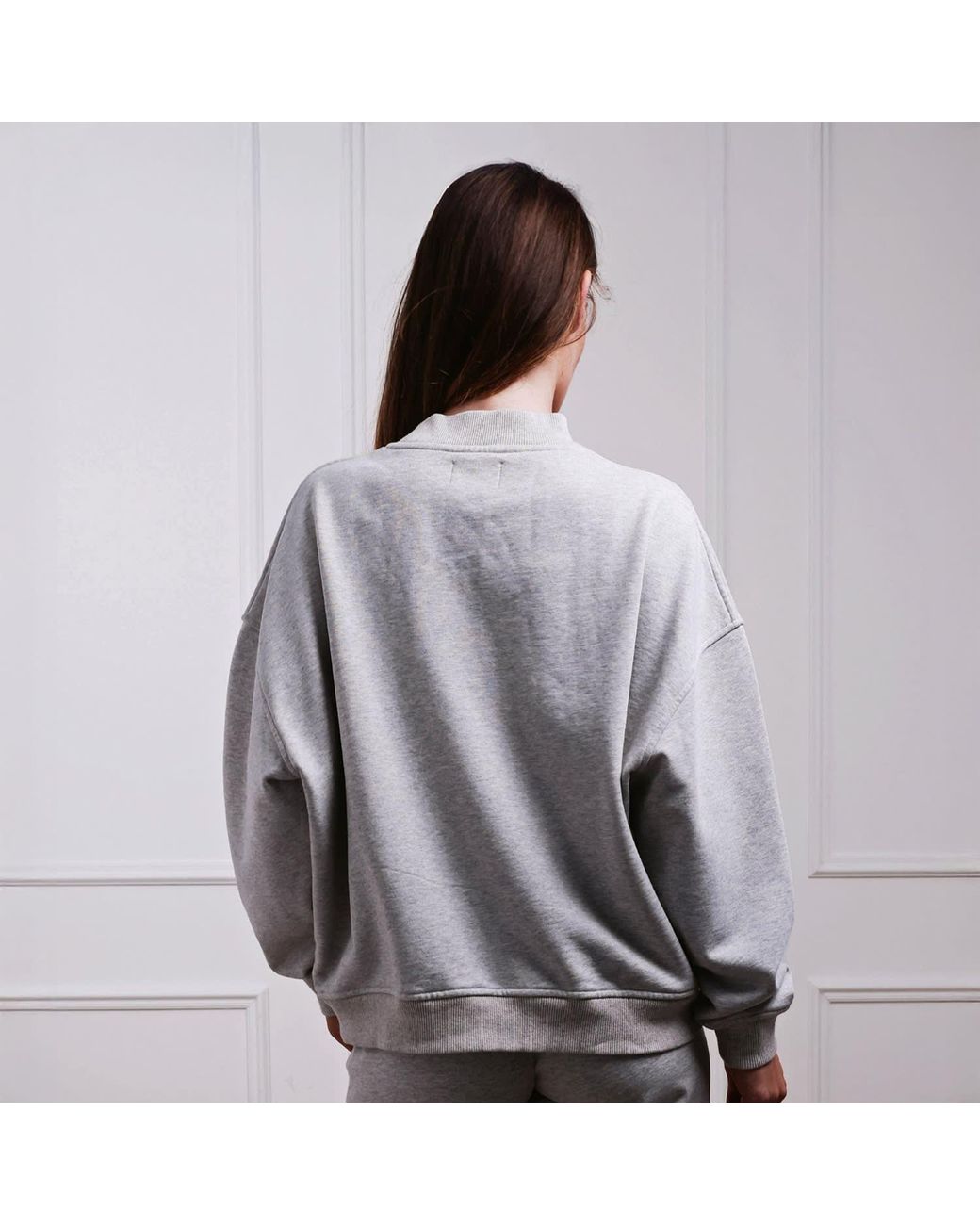 VLD White Westwood Va Script Mockneck Sweatshirt