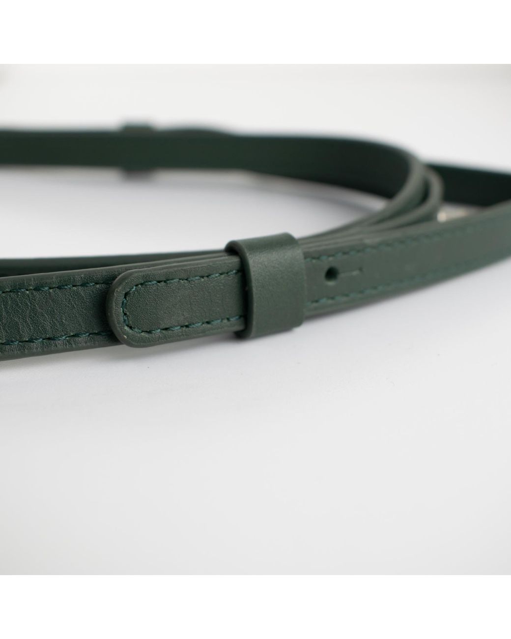 godi. Green Handmade Adjustable Leather Phone Bag With Pocket
