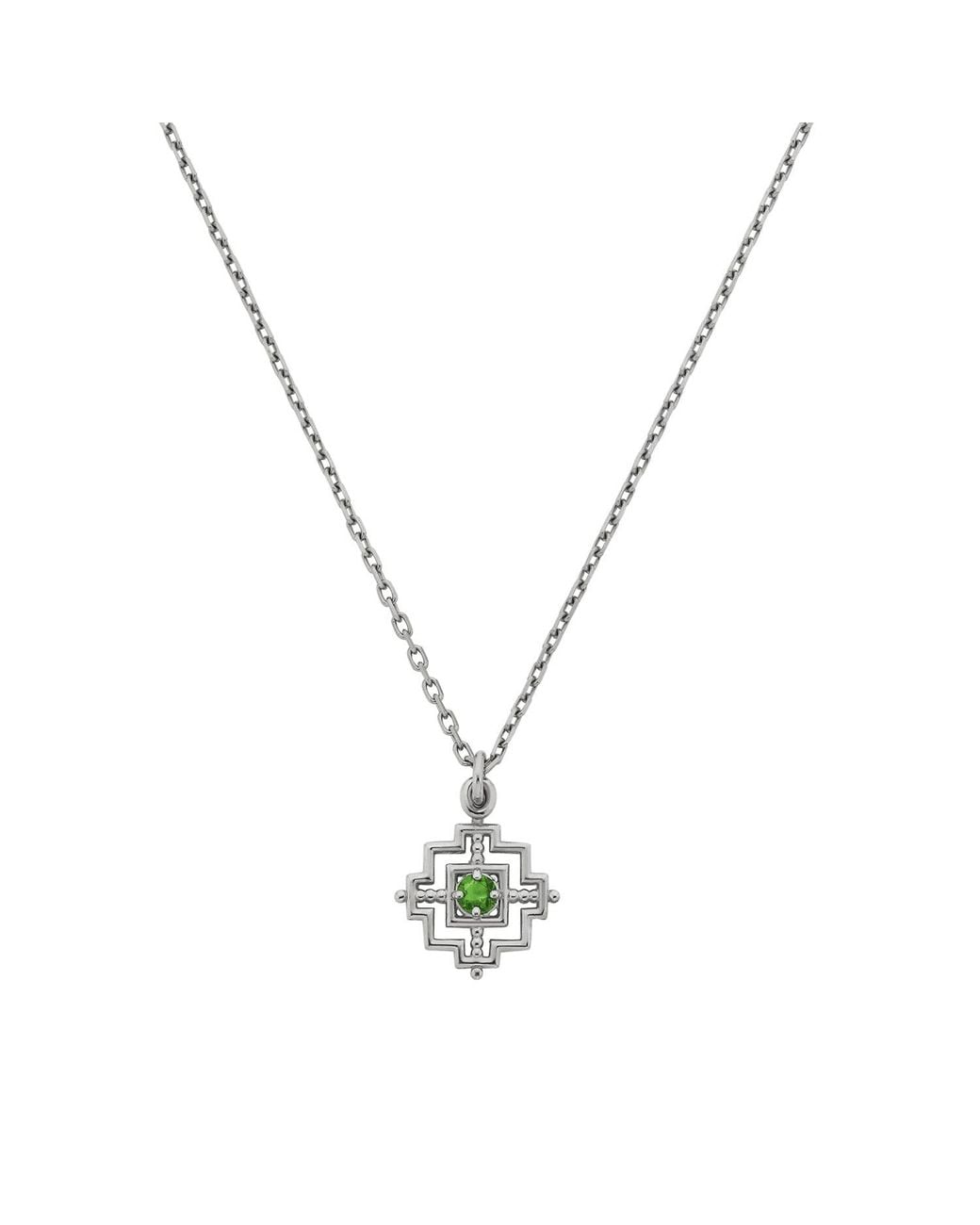 Zoe & Morgan Metallic Centred Necklace Chrome Diopside