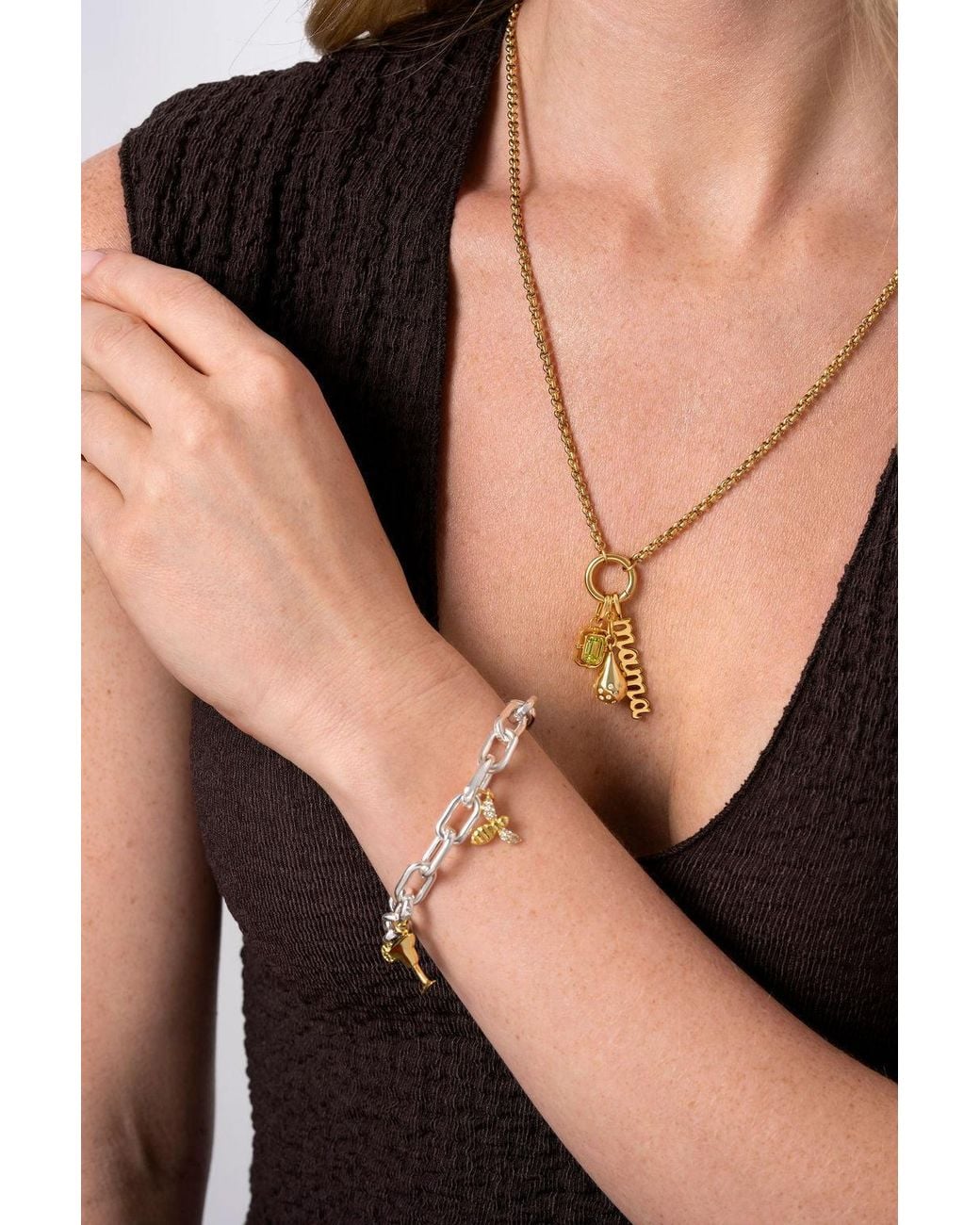 Zynnia Collective Metallic Mod Chain Bracelet