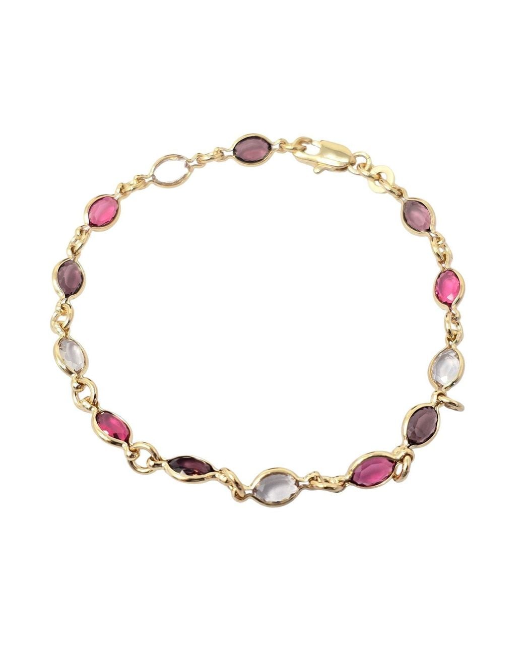 Sophelia Metallic Multi Gemstone Crystal Bracelet