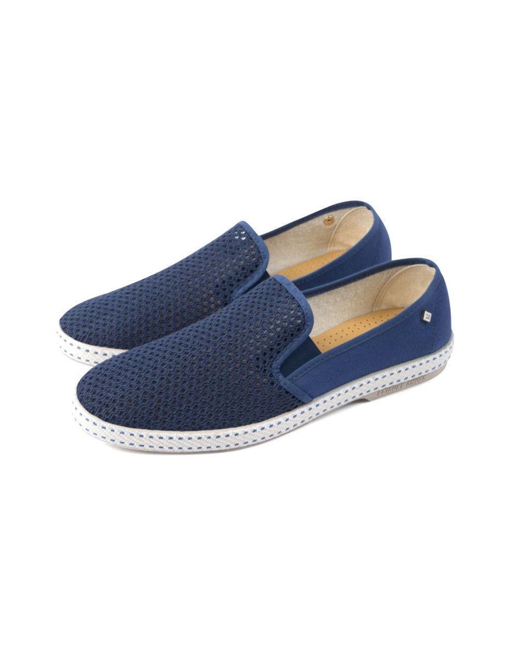 Rivieras Blue Classic Canvas & Mesh Slip-On Loafer