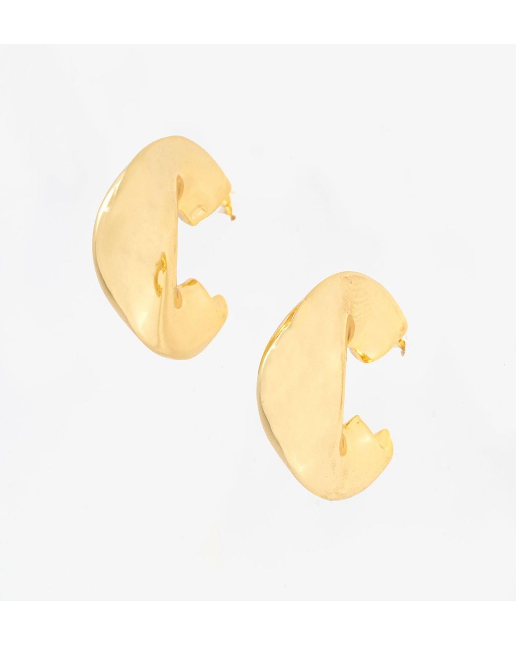 Uchi and Soto Metallic Nami Wave Hoops