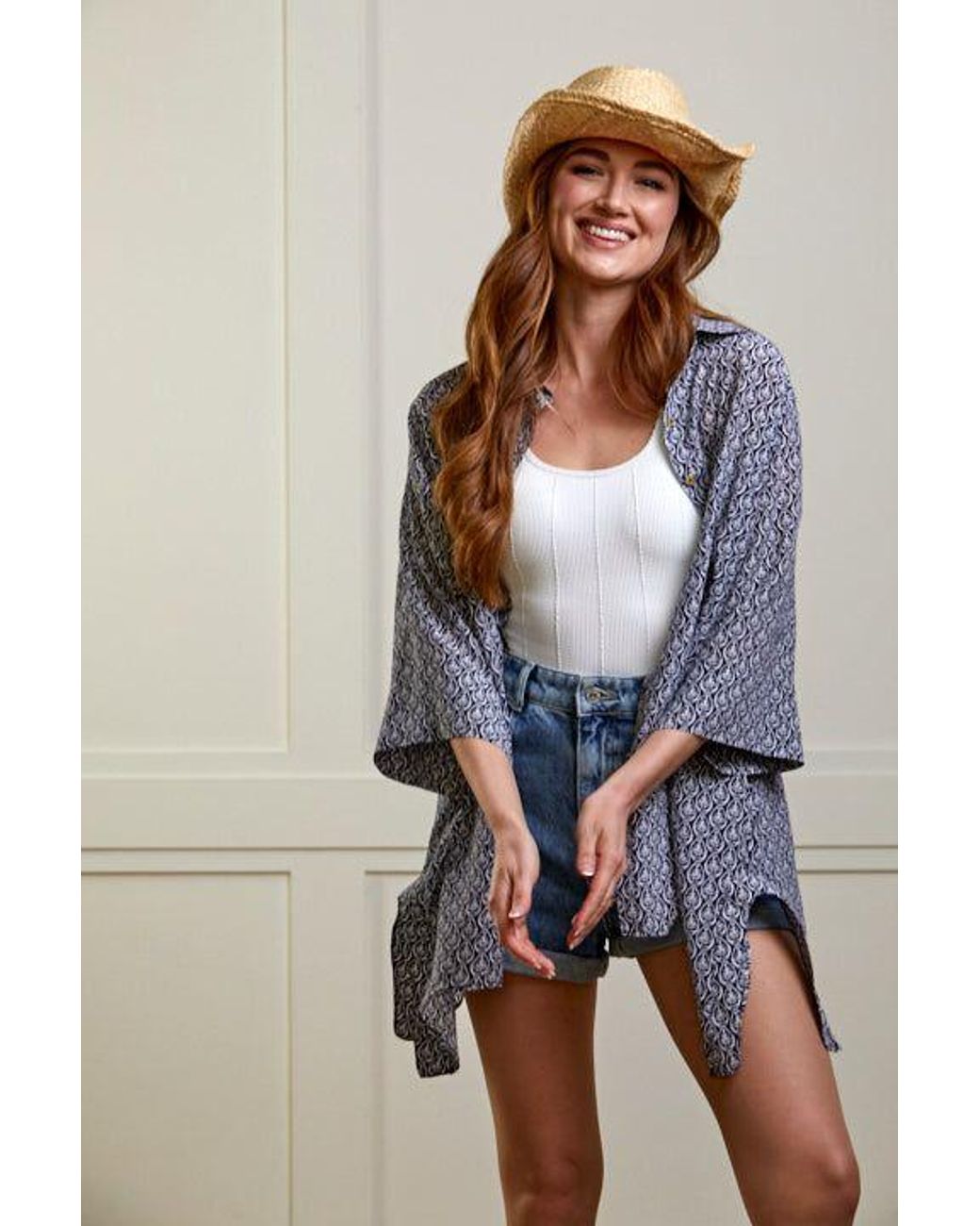 Guinea London Gray Pure Silk Summer Top