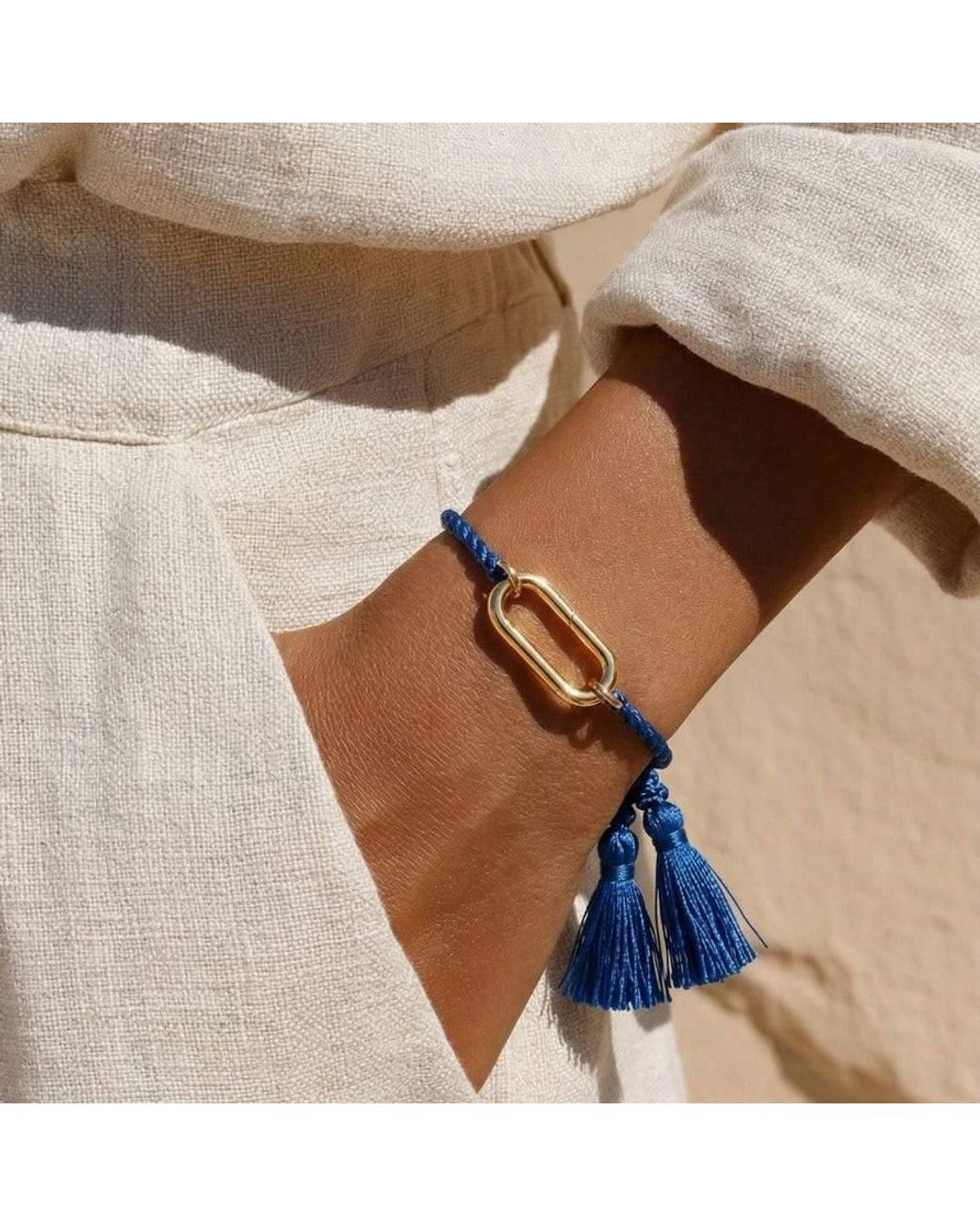 With Love Darling Blue Smile Charms Bracelet