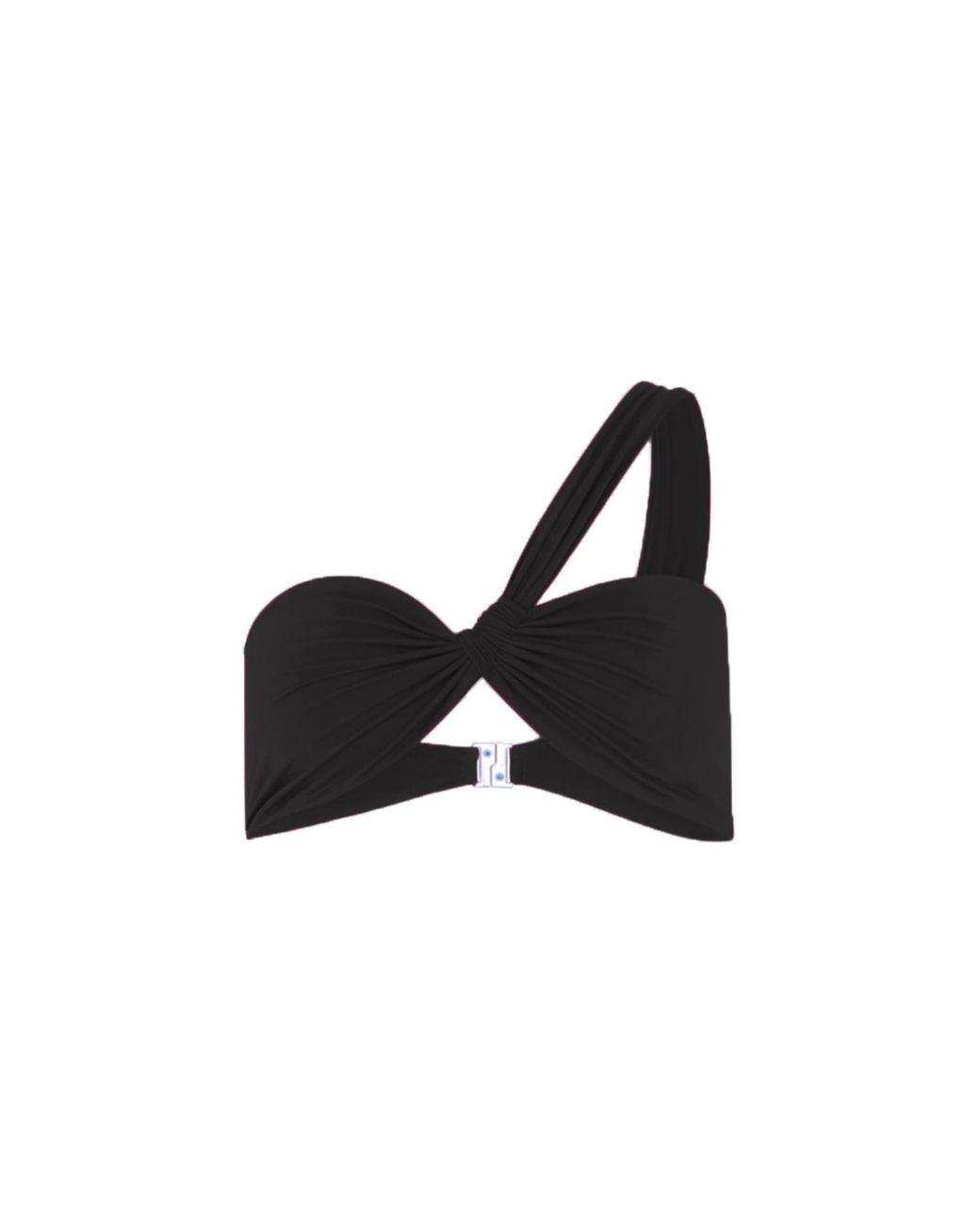 Veroni Swim Black Onyx Ruched One Shoulder Top