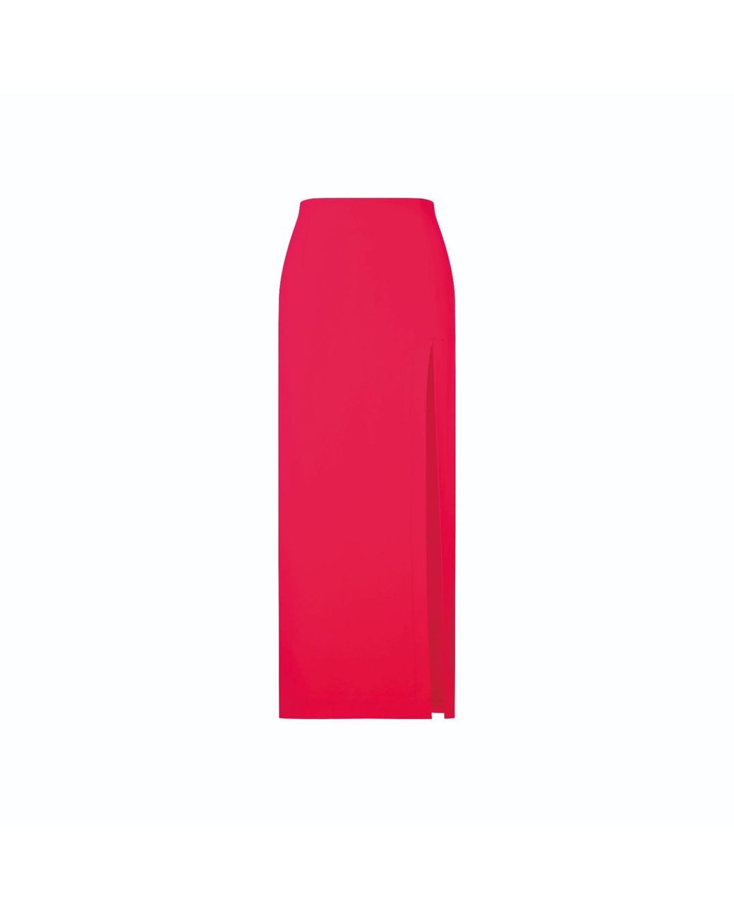 NAZLI CEREN Red Lea Crepe Midi Skirt