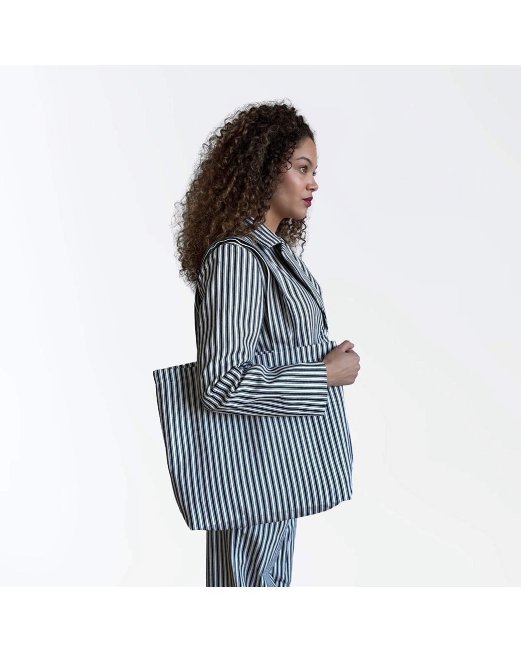 London Atelier Byproduct White Cotton Tote Bag