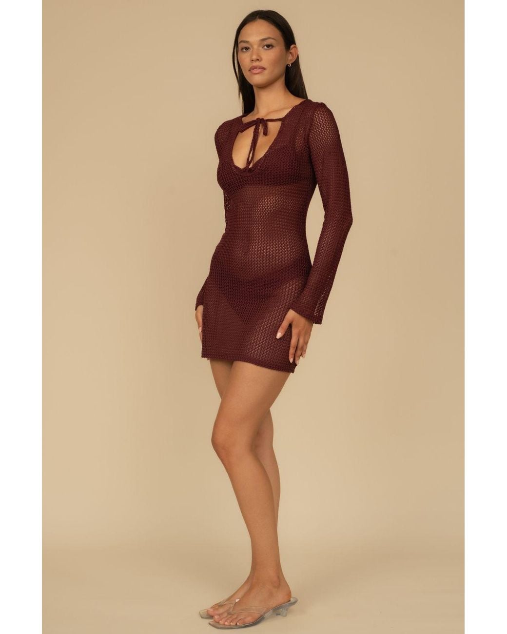 Montce Purple Crochet Sophia Dress