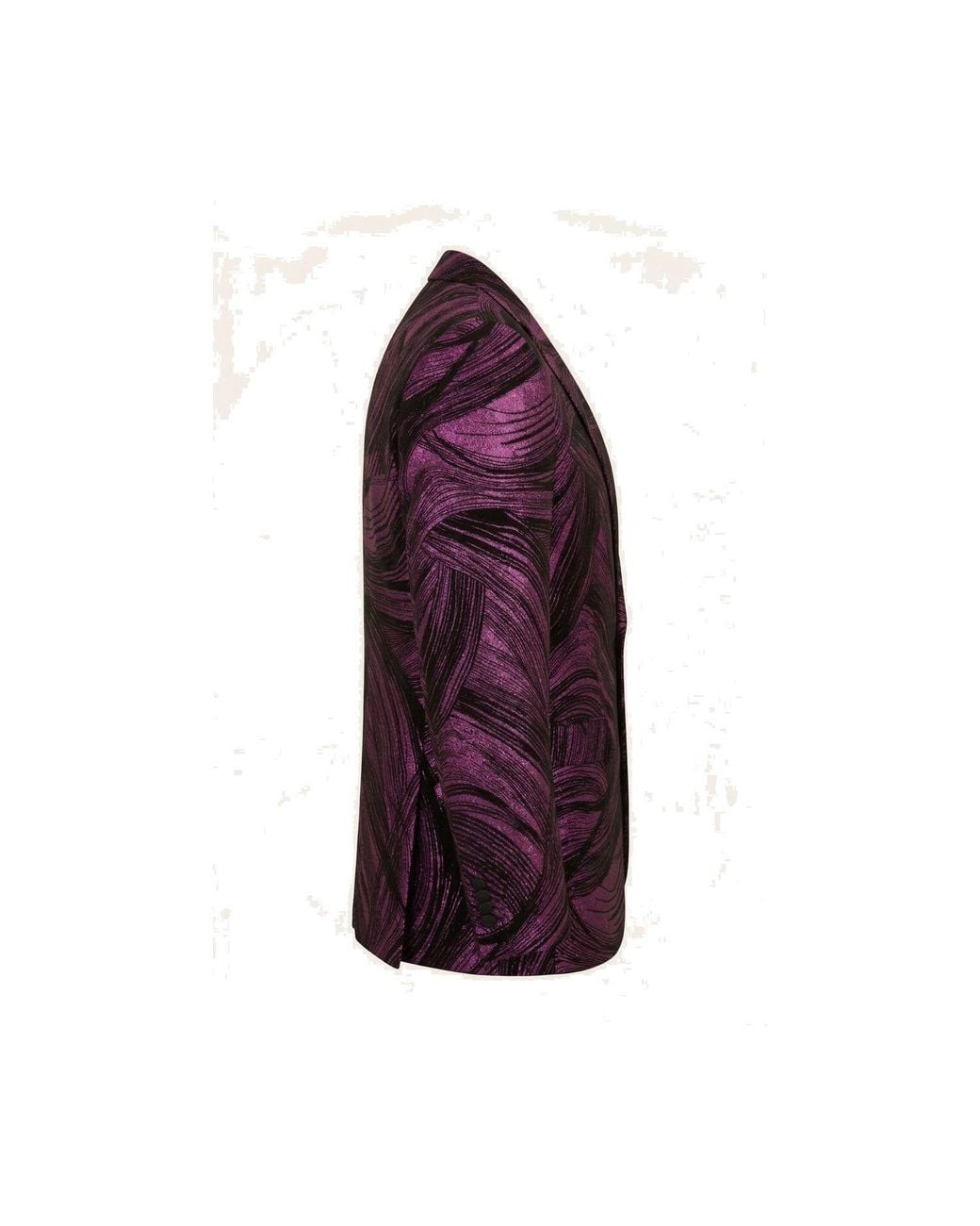 Ron Tomson Purple Cascading Peak Lapel Tuxedo Jacket for men
